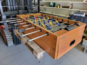 lot 702 image: HARVARD Foosball Table - No Legs - NO SHIPPING
