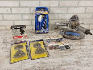lot 986 image: New Flex Driver, Multi-Tool Kits, Hardware and Pneumatic Grinder - NO SHIPPING