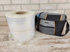 lot 1040 image: Thermos Lunch Cooler and (2) Rolls of Plastic Film (4 Wide and Each is Approx. 9 Diameter) NO SHIPPING