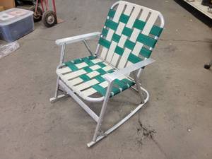 lot 1055 image: Aluminum Rocking Lawn Chair - NO SHIPPING