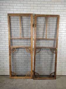 lot 84 image: (2) Matching Wood Screen Doors - NO SHIPPING
