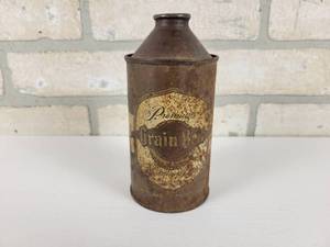 lot 169 image: Antique Grain Belt Beer Cone Top Can