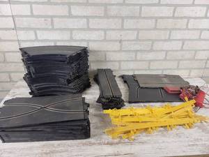 lot 284 image: Large Lot of 1966 STROMBECKER Slot Car Track and Rails