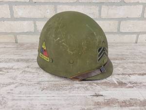 lot 289 image: Cold War Era US 49th Armored Division Lone Star Military Sergeants Helmet