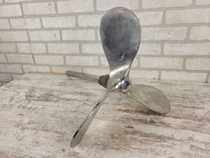 lot 359 image: Vintage Stainless Steel Boat Prop - Approx. 16 Diameter