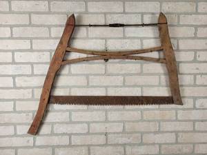 lot 395 image: Antique Wood Buck Saw - NO SHIPPING