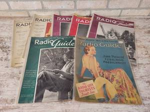lot 399 image: (7) 1930s Radio Guide Magazine