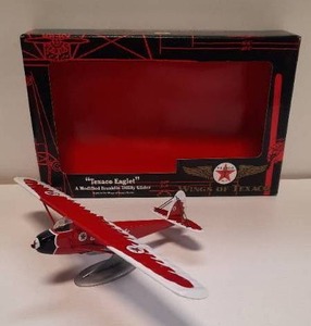 lot 60 image: Wings of Texaco Texaco Eaglet A Modified Franklin Utility Glider Die-Cast Metal Coin Bank (2002 Ertl Stock Number 20684P)