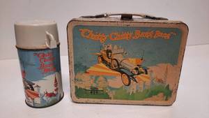 lot 67 image: Vintage 1968 Chitty Chitty Bang Bang Steel Lunch Box & Thermos