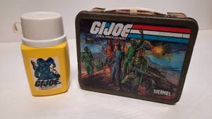 lot 71 image: Vintage 1982 G.I. JOE Steel Lunch Box & Thermos
