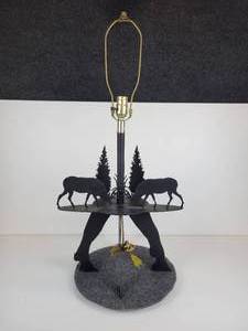 lot 107 image: Custom Made Deer Lamp