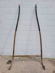 lot 127 image: Antique Horse Carriage Wood Shaft - NO SHIPPING