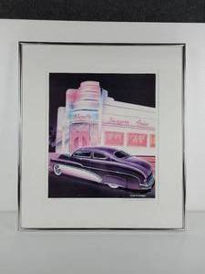 lot 46 image: Mercs Burgers Artists Signed Print by Bruce Kaiser - #261500