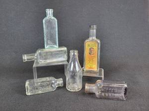 lot 138 image: Lot of (6) Vintage Glass Bottles