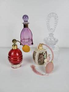 lot 214 image: Lot of (4) Perfume Bottles