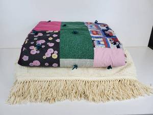 lot 233 image: Chenille Bedspread and Handmade Quilt