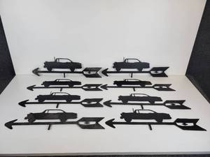 lot 241 image: Lot of (8) Custom Chevy Car Arrows - Made by Arnie Lillos Creations