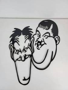 lot 249 image: Laurel & Hardy Silhouette - Made by Arnie Lillos Creations