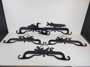 lot 250 image: Lot of (5) Double Plant Hangers - Made by Arnie Lillos Creations