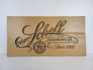 lot 340 image: Schells Wood Beer Sign