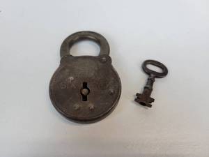 lot 13 image: Vintage Corbin Ironclad Six Levers Padlock with Key