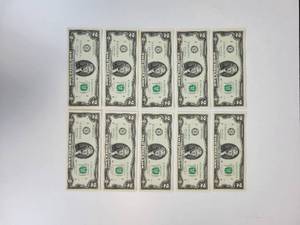 lot 18 image: Lot of (10) Sequential $2 Bills - Dated 2017