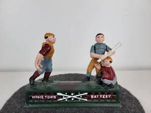 lot 402 image: Painted Cast Iron Coin Bank (Modern)