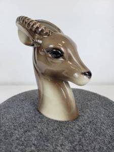 lot 404 image: Vintage Art Deco Style Royal Copley Deer Head Vase