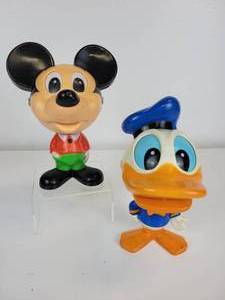 lot 418 image: Vintage Mickey Mouse & Donald Duck Talking Pull String Toys