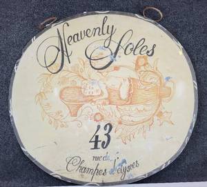 lot 452 image: Metal Sign - Heavenly Soles - NO SHIPPING