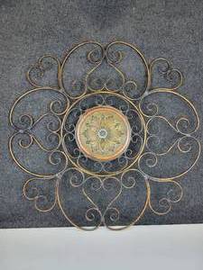 lot 455 image: Large Metal Medallion Wall Hanging - NO SHIPPING