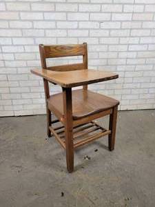 lot 494 image: Solid Wood Desk Chair - NO SHIPPING