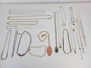 lot 503 image: Lot of Costume Jewelry - Necklaces, Including Sterling Silver