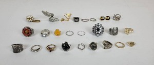 lot 505 image: Lot of Costume & Cocktail Rings, Various Sizes