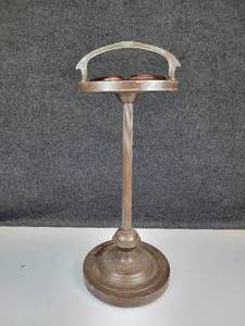 lot 546 image: Art Deco Styled Vintage Ashtray Stand and Glass Ashtray - NO SHIPPING