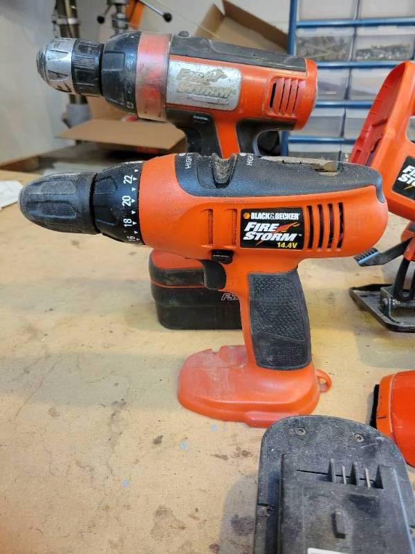 Sold at Auction: Black and Decker Firestorm 9.6 volt cordless