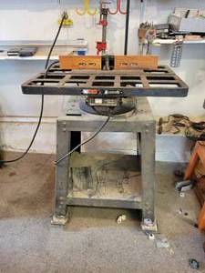 lot 33 image: CRAFTSMAN Wood Shaper on Rolling Steel Cart - Tested and Works - NO SHIPPING