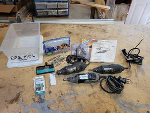 lot 36 image: (3) DREMEL Multi-Tools and Assorted Bits - All Tested and Work