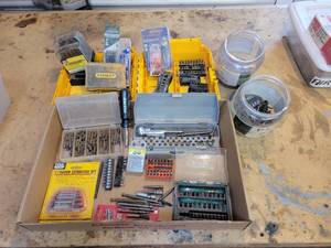 lot 43 image: Large Lot of Assorted Driver Bits, Drill Bits and More