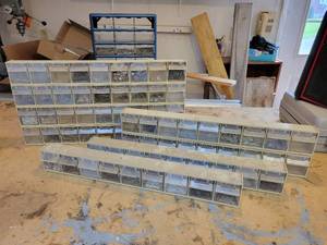 lot 45 image: Lot of (8) Tilt-Bin Hardware Organizers - 9 BinsSection - NO SHIPPING