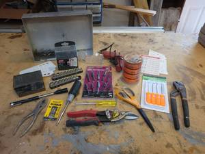 lot 44 image: Assorted Hand Tools, Rasp Rotary Bit Kit and More