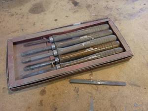 lot 63 image: Vintage CRAFTSMAN Wood Turning Tools with Original Box