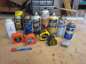 lot 69 image: Tape Measures, PB Blaster, WD-40 and More - NO SHIPPING