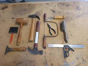 lot 73 image: Hammers, Coping Saw, Wire Brush and More