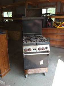 lot 105 image: WOLF Commercial Gas Stove - Unknown Condition - NO SHIPPING