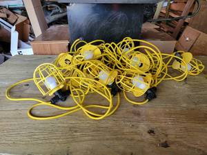 lot 154 image: String of Temporary Lights with LED Bulbs - NO SHIPPING