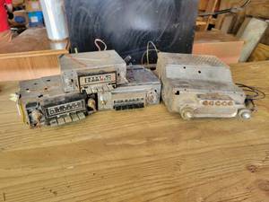 lot 184 image: Lot of (4) Vintage Vehicle Radios - Ford, Chevy, GM, and Panasonic - NO SHIPPING