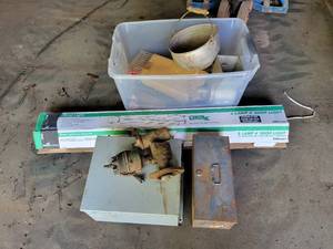 lot 215 image: Electrical Box, Distributor, 4 Shop Light, NOS Parts, and More NO SHIPPING