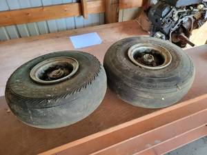 lot 224 image: Pair of Goodyear 6.00-6 Airplane Landing Wheels & Rims - Part No. 953211