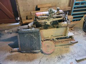 lot 260 image: FORD Inline 6 Cylinder Engine, Automatic Transmission, Radiator and Driveshaft - NO SHIPPING